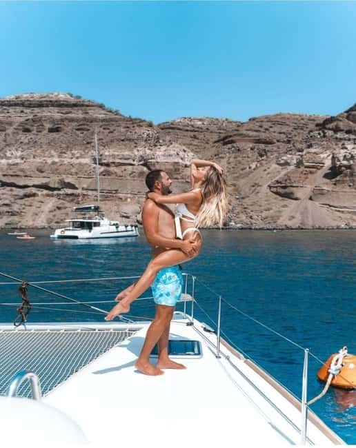 Santorini: All-Inclusive Private Catamaran Experience - Hot Springs Palea Kameni and the volcanic caldera