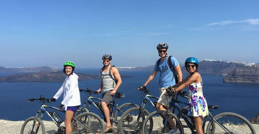 Santorini: Around the Island by Electric Bike - Riding the vineyard roads to Megalochori