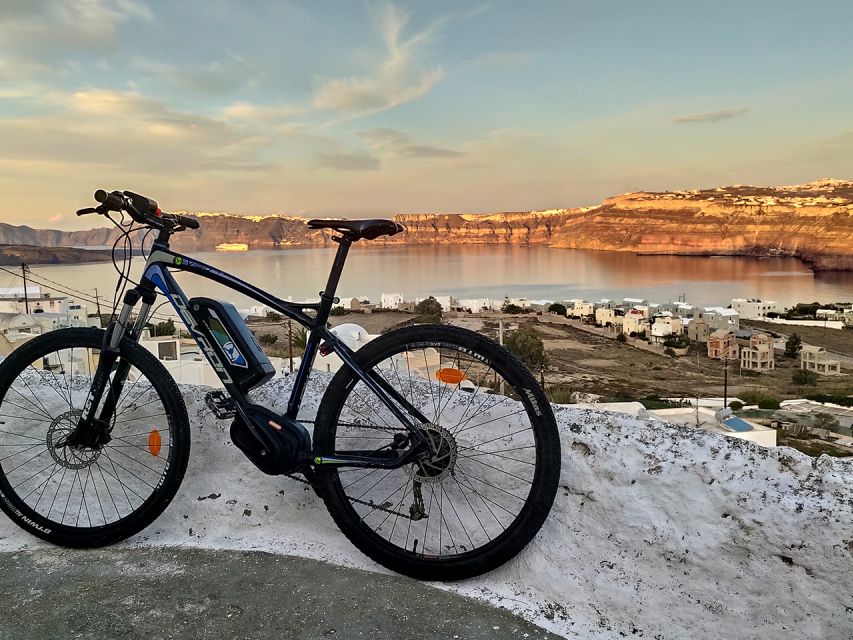 Santorini: Around the Island by Electric Bike - Megalochori, wine, coffee, and a good break