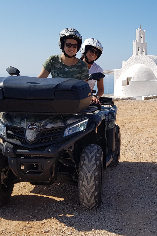 Santorini: ATV guided tour around the South of the island - Pyrgos offers a proper village pause