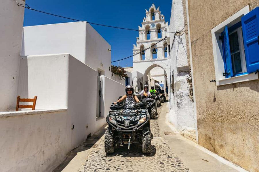 Santorini: ATV Quad Bike Tour with Lunch - Black Sand Beach and Santorini’s volcanic shore