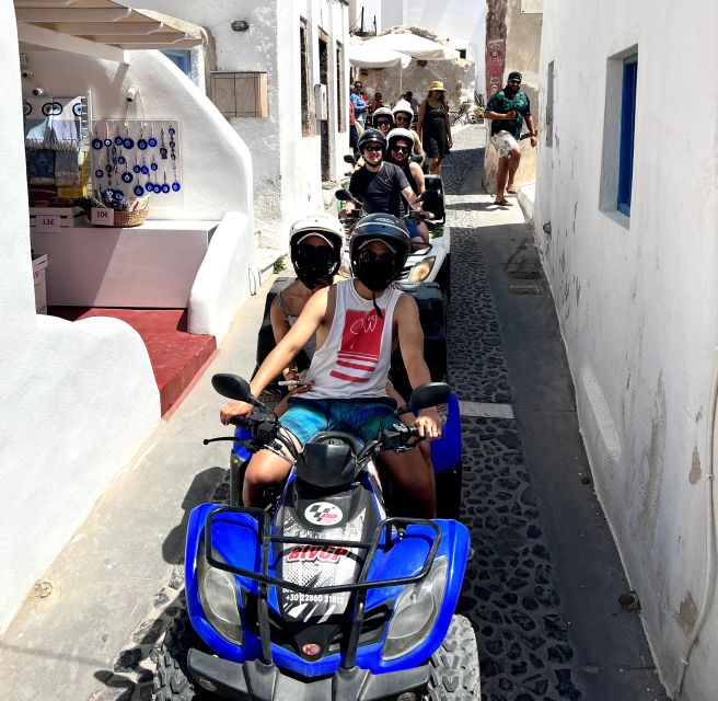 Santorini: ATV-Quad Experience - A cellar stop for wine, coffee, or juice