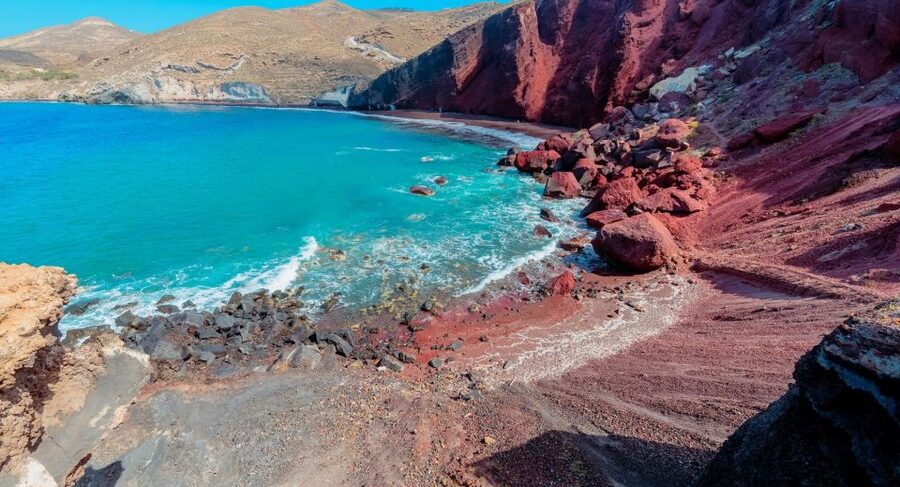 Santorini: Best Of Santorini Private Tour with a Local Guide - Perivolos and the black-sand beach break