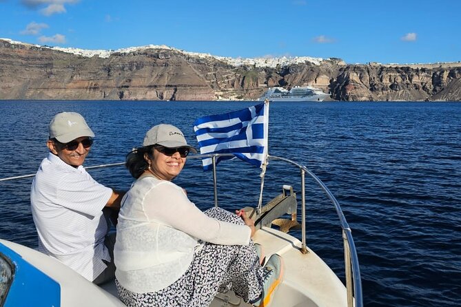 Santorini: Boat tour to Volcano, Hot Springs & Thirasia island - Walking across Nea Kameni’s volcanic ground