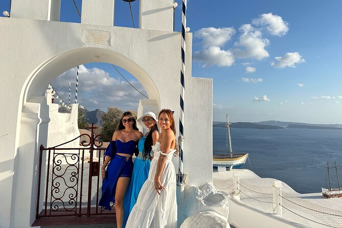 Santorini: Cable Car-Free & Stress-Free Private Island Tour - Firostefani and the Three Bells view