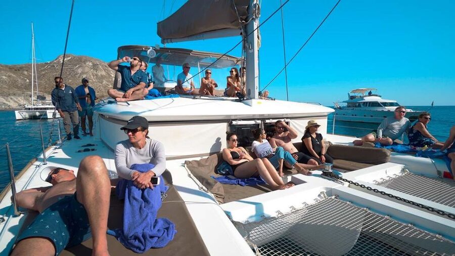 Santorini: Caldera Cruise with Greek Meal and Transfer - Lunch on board, with Greek dishes and drinks