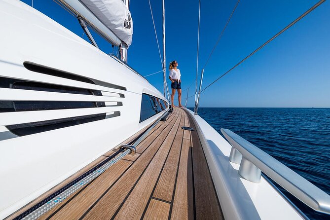 Santorini: Caldera Private Sailing Boat Cruise with Beneteau Oceanis 46.1 - Palea Kameni, the volcano, and Therasia