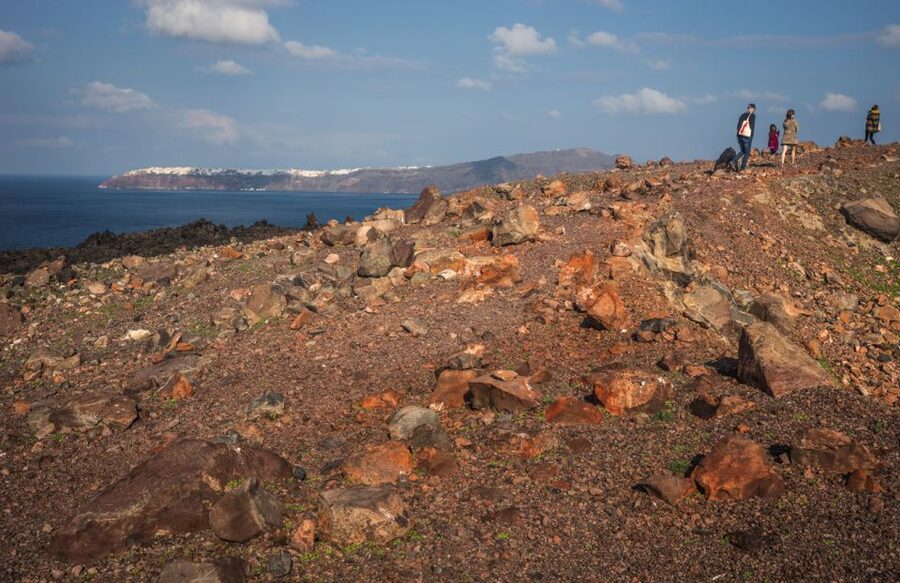 Santorini Caldera: Sunset Cruise with Dinner - Nea Kameni and the volcanic crater
