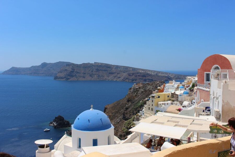 Santorini Caldera: Sunset Cruise with Dinner - Palea Kameni and the sulfur springs