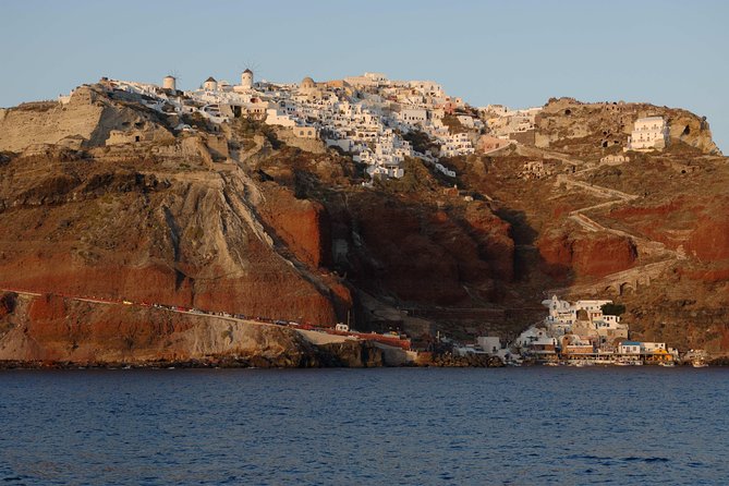 Santorini Caldera Sunset Sailing Cruise with Dinner and Wine - Palea Kameni and the swim to the hot springs