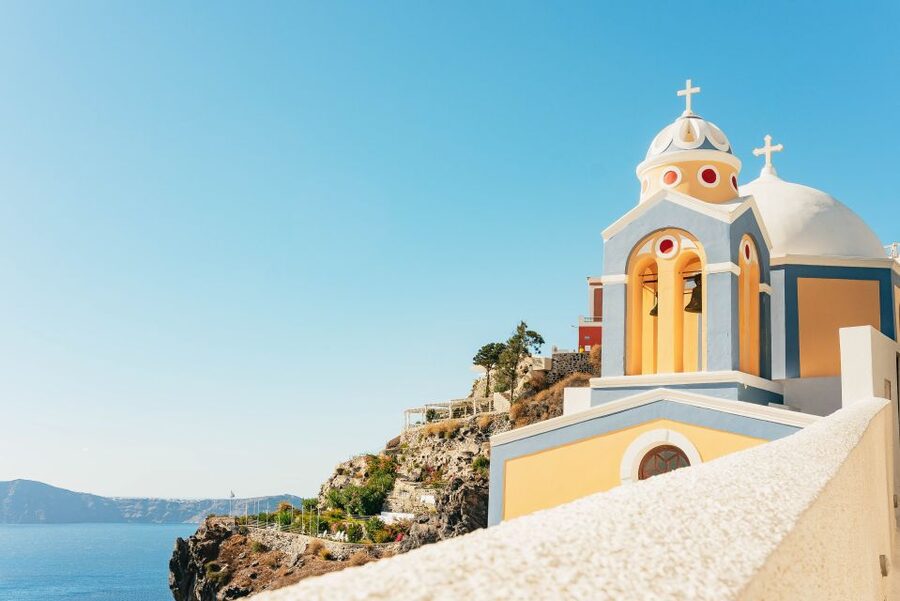 Santorini: Caldera Trail Guided Hike and Sunset Viewing - Prophet Elias chapels and the picnic break