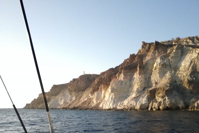 Santorini Catamaran Cruise with Fresh Meal and Open Bar - Swimming at Palea Kameni Hot Springs