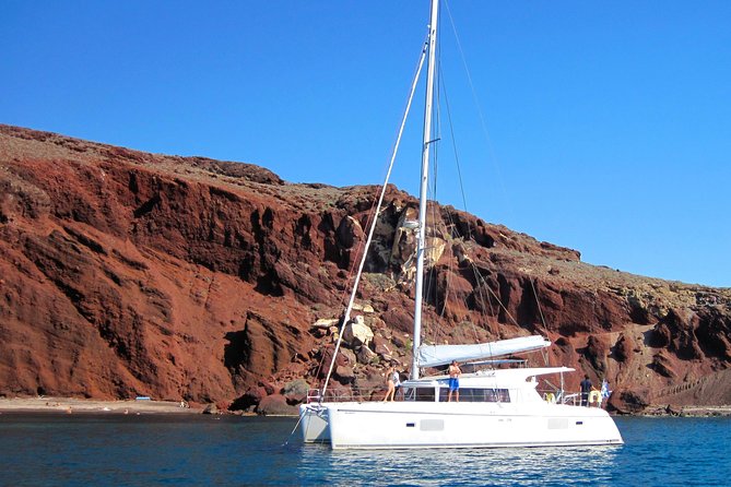 Santorini Catamaran Cruise with Fresh Meal and Open Bar - Sailing around Nea Kameni and the volcano