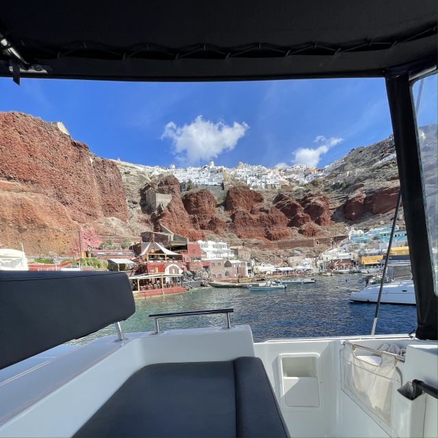 Santorini: Catamaran Cruise with Lunch, Drinks, & Oia Visit - Thirasia: the main swim and meal stop