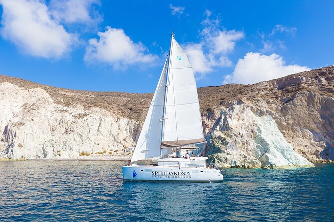 Santorini Classic Catamaran Cruise with BBQ, Drinks and Transfers - Red Beach: a photo stop, not a beach visit