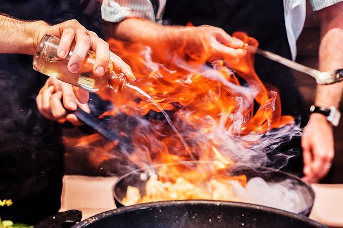 Santorini Cooking and Tasting Experience - Cooking with the chef outdoors