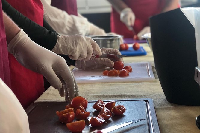 Santorini Cooking Class Gastronomy Experience & Wine Tasting - Cooking at Artemis Karamolegos Winery