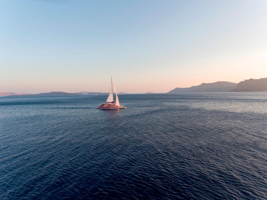 Santorini: Cruise Catamaran with BBQ & Drinks Day or Sunset - Nea Kameni, Palea Kameni, and the volcanic caldera