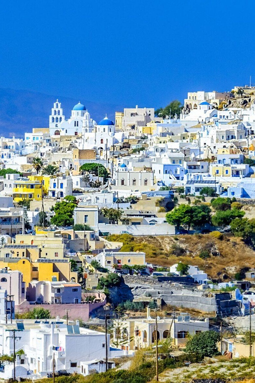 Santorini Cultural Villages and Akrotiri Ruins Private Tour - Pyrgos: hilltop views and Cycladic details