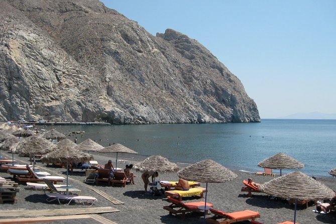Santorini Day-trip Semi private 4-5hour - Perissa Black Sand Beach gives you the breathing room
