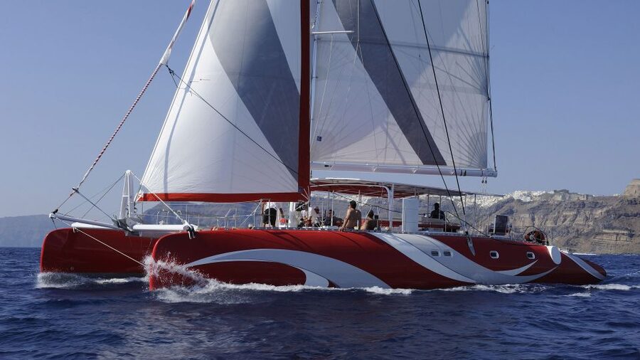 Santorini: Dream Catcher 5-hour Sailing Trip in the Caldera - From Vlihada Marina to the southern beaches