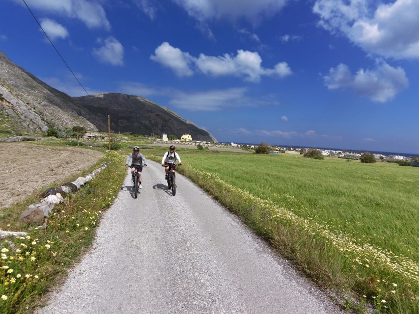 Santorini: Electric Mountain Bike Adventure - The cave chapel and the caldera view