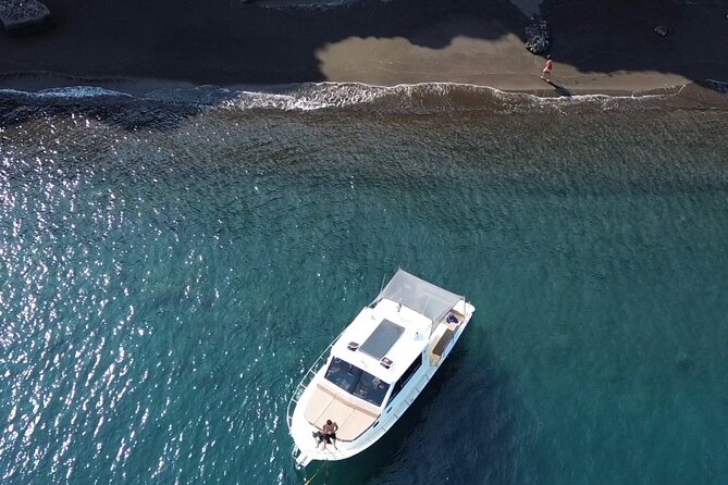 Santorini Fishing Private Cruise boat tour - BBQ, Snorkeling - Seeing Santorini from the water