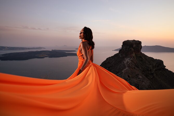 Santorini Flying Dress Photo Session Experience - The Views You Are Paying For