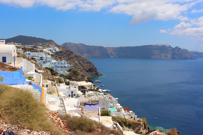 Santorini Full Day Tour - Palea Kameni means a swim from the boat