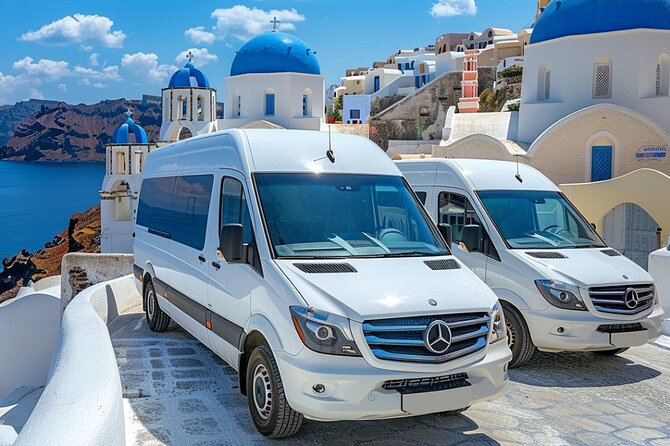 Santorini: Full Island Tour & Sunset with Local Guide & Pick-up - Profitis Ilias: Santorini from 700 meters up