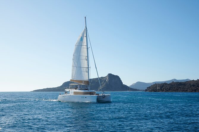 Santorini Gold Catamaran Cruise with BBQ, Drinks and Hotel Pickup - Mesa Pigadia: A Quiet Place for Lunch or Dinner