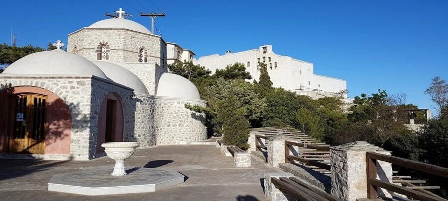 Santorini: Guided Island Day Trip with Beach Visit - Prophet Elias: Santorini from its highest point