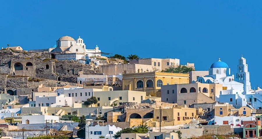 Santorini: Guided Island Day Trip with Beach Visit - Pyrgos offers a quieter village change