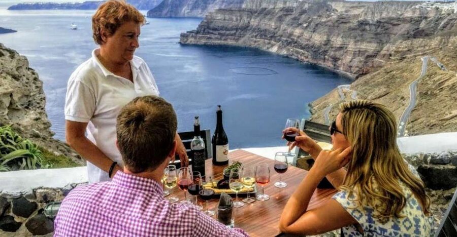 Santorini: Guided Tour to 3 Wineries with Wine Tastings - Estate Argyros, modern wine with island roots
