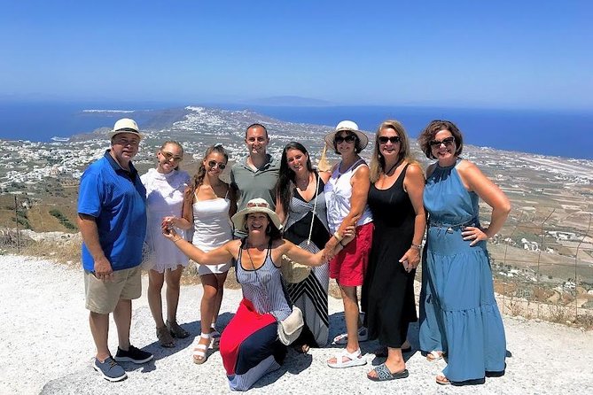 Santorini Half Day Wine Tasting & Winery Tour with Pickup - Imerovigli gives you a high view before the glasses arrive