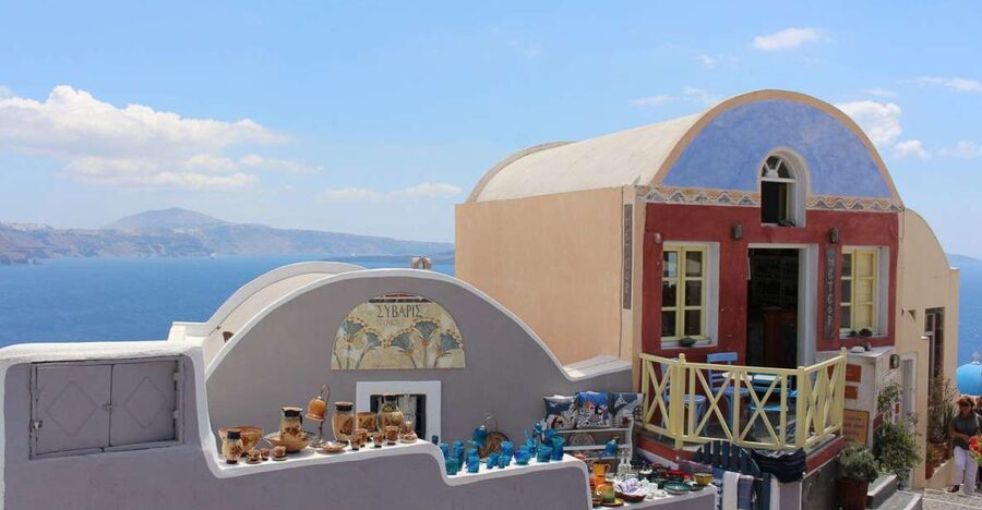 Santorini Island Bus Tour and Caldera Sunset Cruise - Pyrgos shows you a quieter side of the island