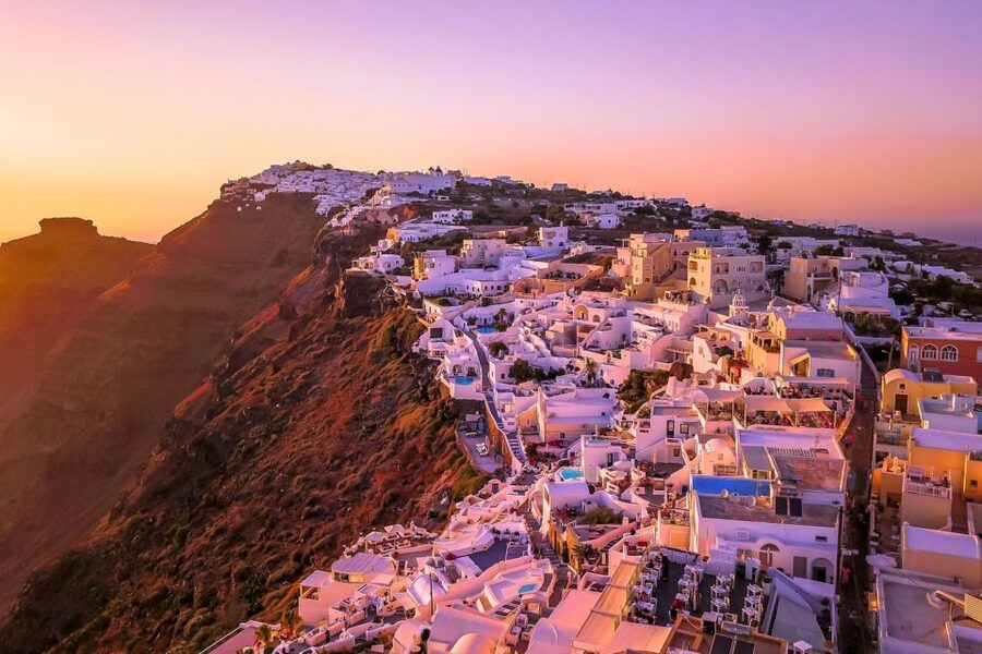 Santorini Island Bus Tour and Caldera Sunset Cruise - Nea Kameni puts a volcano under your feet