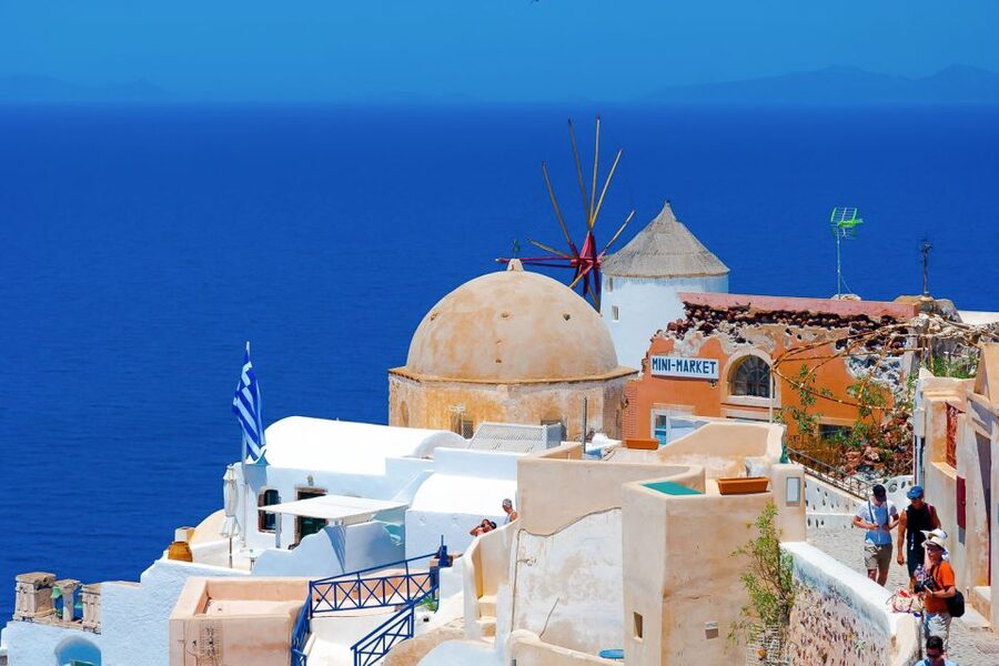 Santorini Island Bus Tour and Caldera Sunset Cruise - Oia supplies the famous sunset finish