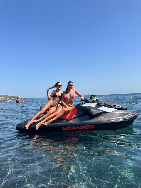 Santorini:Jet Ski Rental Perissa,Perivolos,St. George - Perissa, Perivolos, and St. George from the water