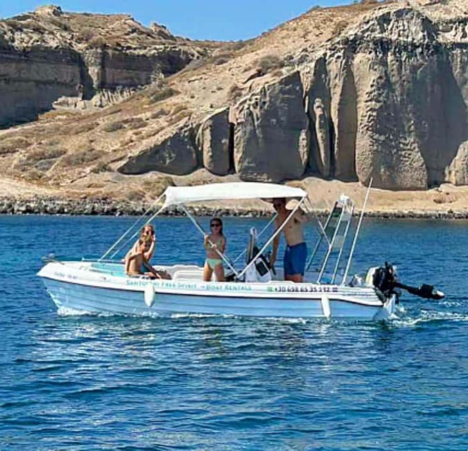 Santorini: License-Free Boat Rental with Snorkeling Gear - Key things to know before you book