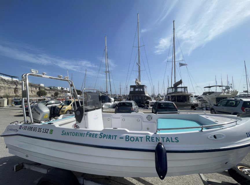 Santorini: License-Free Boat Rental with Snorkeling Gear - What is included, and what you still pay for