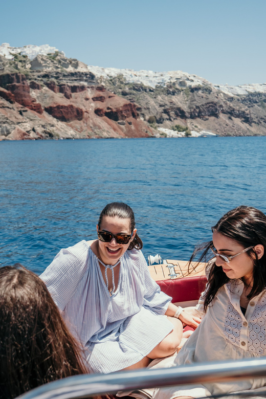 Santorini: License Free, Luxurious Small Boat Rental - Oia and the sunset option