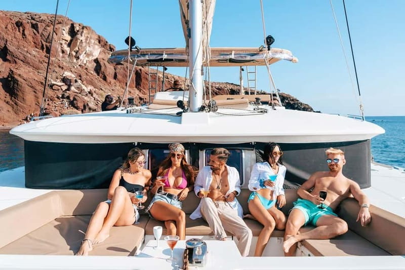 Santorini: Luxury Catamaran Cruise with Lunch, BBQ & Drinks - What this Santorini catamaran cruise is really about