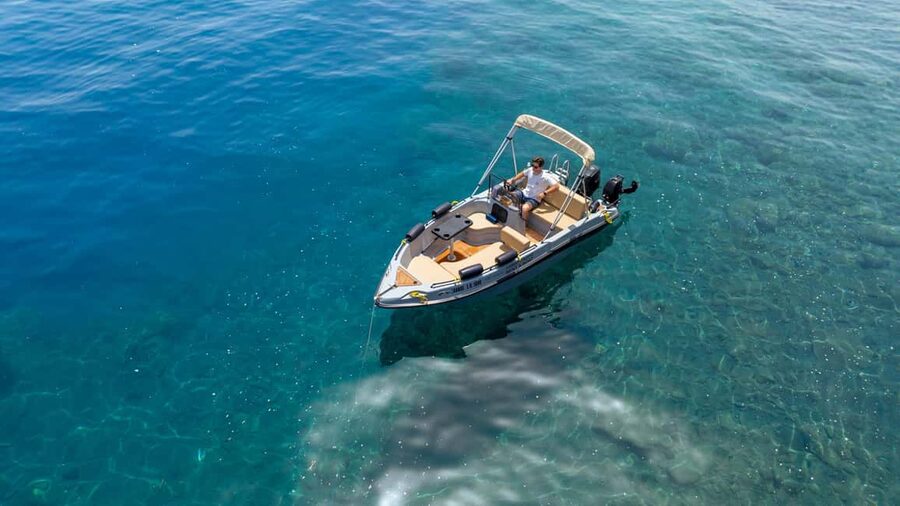 Santorini: Motor Boat Full-Day or 5-Hour Rental - Mauro Vouno and the volcanic coast