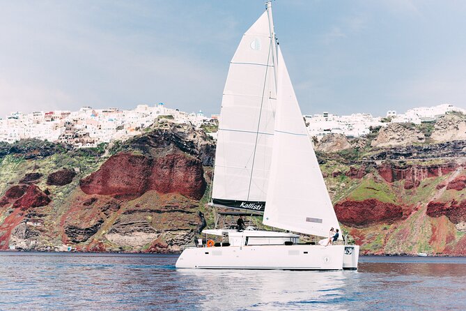 Santorini Oia: Caldera Classic Day Cruise with Snacks & Drinks - Palea Kameni brings volcanic rock and sulfur springs