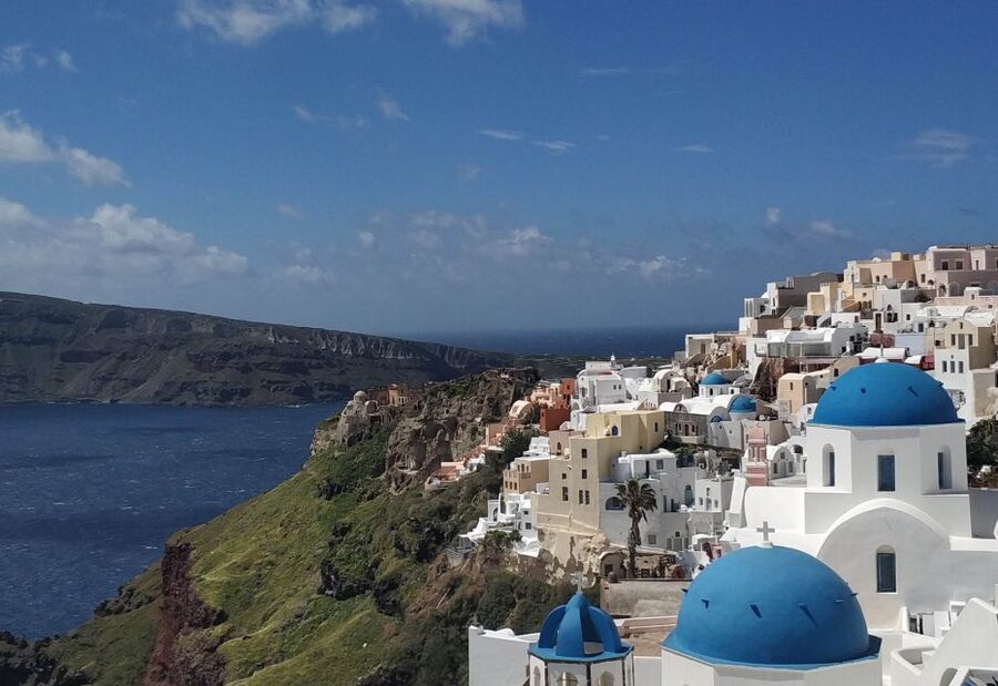Santorini Panoramic Firostefani & Oia Blue Dome Private Tour - Oia’s blue domes and marble lanes