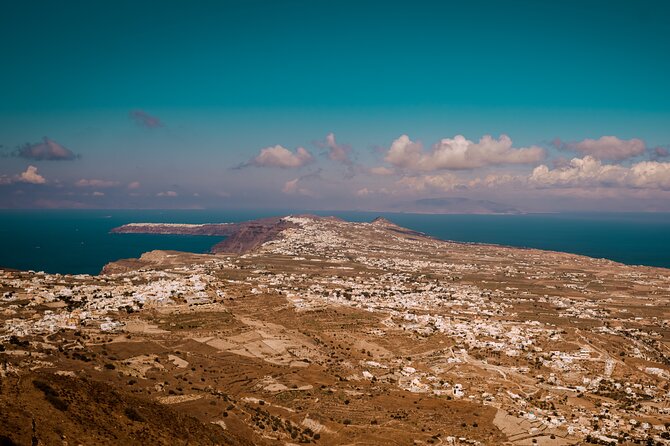 Santorini Panoramic Tour - Perissa Black Sand Beach and the choice to eat