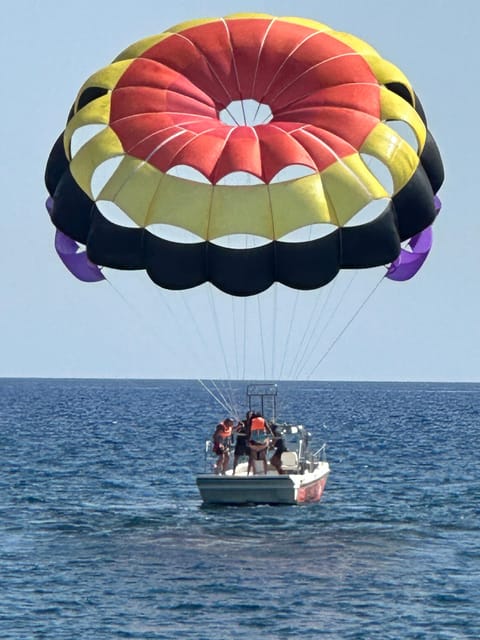 Santorini: Parasailing ExperiencePerissa,Perivolos,St.George - Weather is part of the deal