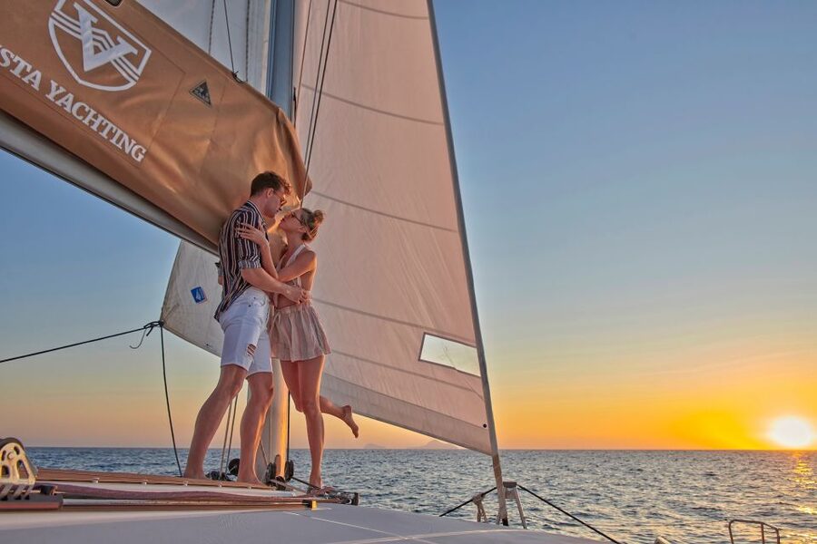 Santorini: Platinum Catamaran Cruise w/ BBQ Meal & Open Bar - Why the small catamaran matters