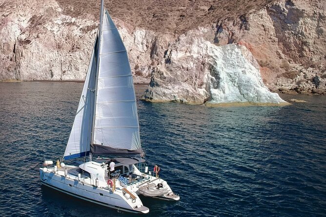 Santorini: Private All-In Catamaran Cruise (Food&Drinks) - Mesa Pigadia, Snorkeling, and a Santorinian Lunch